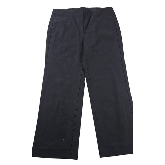 Chicos 0.5 (6) black cropped pull on pants stretch career casual comfort EUC - Picture 1 of 8